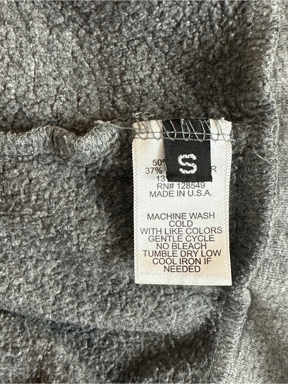 Aviator Nation Grey Zip Hoodie with Rainbow Stripe Lining and Sleeve - Picture 9 of 11